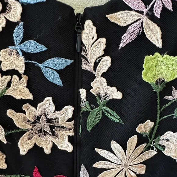 STUNNING! Floral Rustic Boho DRESS THE POPULATION Maren Carnation Cocktail (L) - Picture 9 of 9